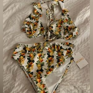 Show Me Your MuMu Naples Top and Sorrento Bottom Bikini ~ Citrus in Georgia Rib